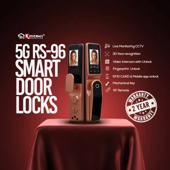 Kinzbell Wi-Fi Control QR Card Fingerprint Digital Lock